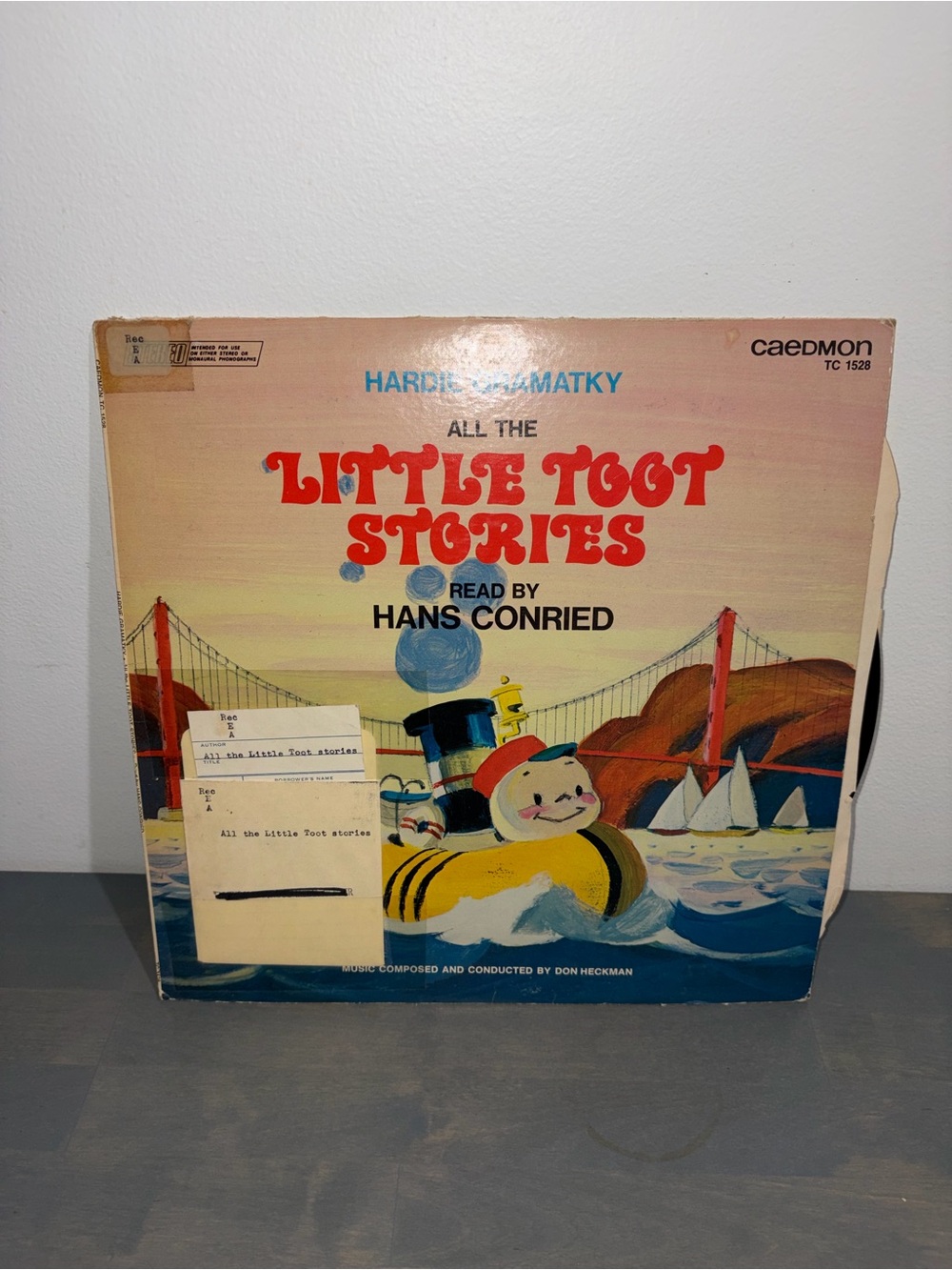Caedmon Hardie Gramatky All the Little Toot Stories Hans Conried Vinyl AS IS